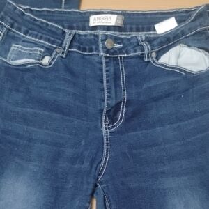 Angels Women's Deep Blue Straight Leg Jeans